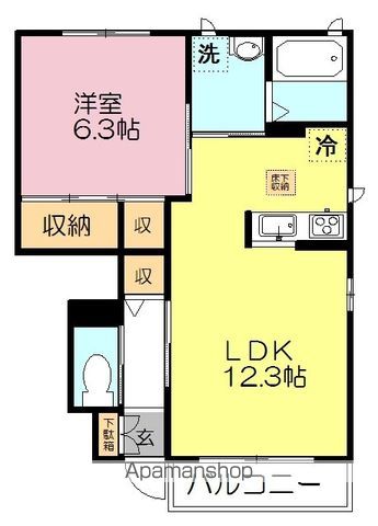 プリヴェ参番館 101号室 間取り