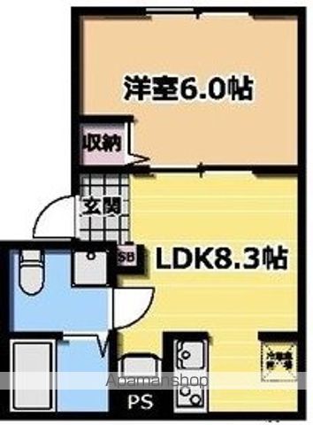 Ｖｉｌｌａ　Ｓｏｌａｎａ（ヴィラ　ソラーナ） 202号室 間取り