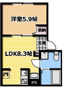 Ｖｉｌｌａ　Ｓｏｌａｎａ（ヴィラ　ソラーナ） 301号室 間取り