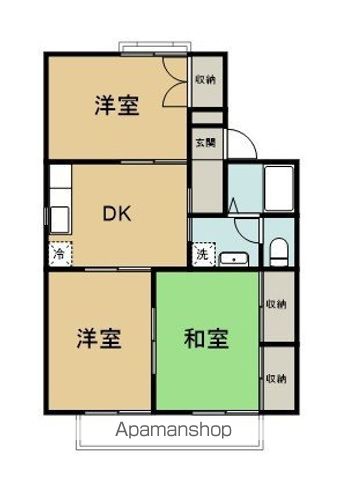グリシーヌ藤崎Ⅲ 103号室 間取り