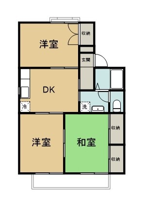 グリシーヌ藤崎Ⅲ 103号室 間取り