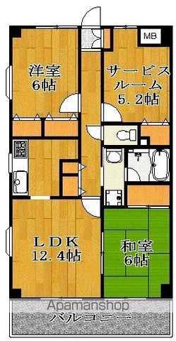 アレグリア芝山 205号室 間取り