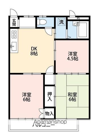 シティハイツ土橋 201号室 間取り