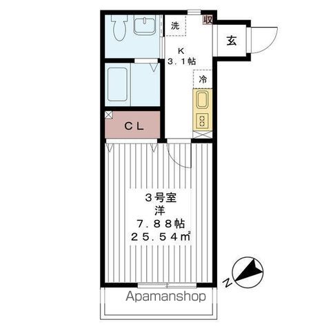 ＡＪ津田沼ＮｏｒｔｈⅠ 203号室 間取り