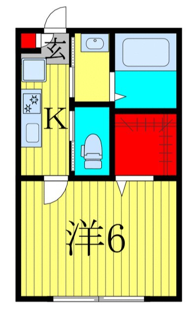 ウエストビレッジ実籾 203号室 間取り
