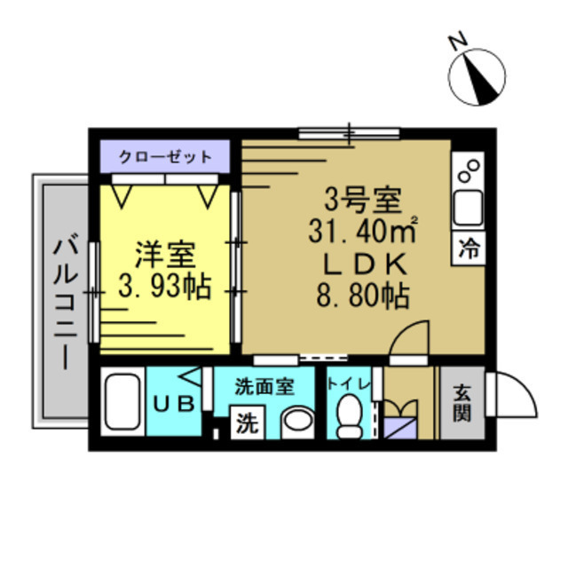 ＡＪ新津田沼 303号室 間取り
