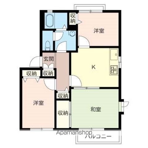 ＡＫＩＢＡハイツＢ 202号室 間取り