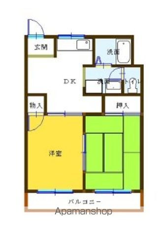 カーサ御滝Ａ棟 201号室 間取り