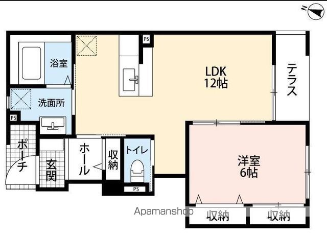 Ｌｉｖｅ　Ｇａｒｄｅｎ　Ⅰ 103号室 間取り