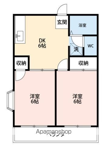 メゾンパーク 201号室 間取り