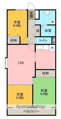 スミィードアネックス 401号室 間取り