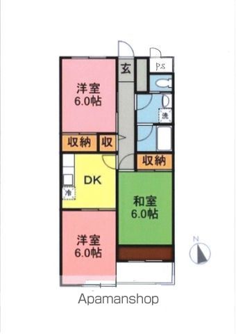 フロレスタ上ノ山 203号室 間取り