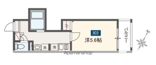 ＭＥＬＤＩＡ二和向台 303号室 間取り