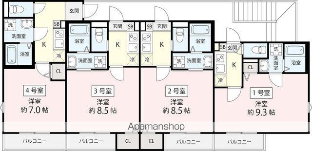 Ｎｅｘｕｓ　Ⅰ 203号室 間取り