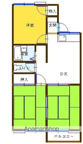 サンハイツ 201号室 間取り