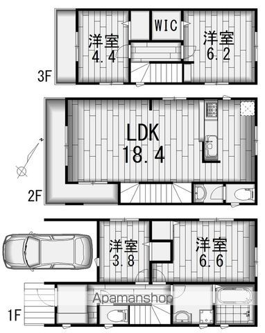 ＱＬＡＺＯ船橋市前原西戸建　１号棟 間取り