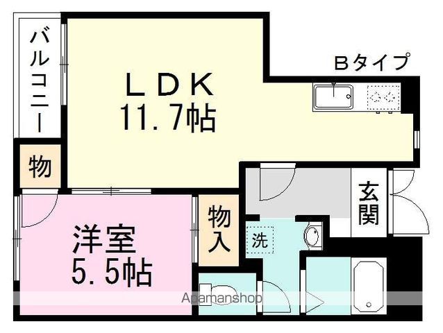 アピア習志野Ｂ棟 102号室 間取り