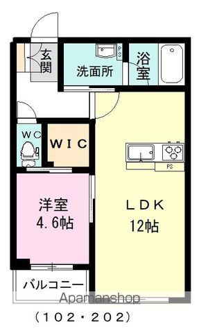 ヴァンベール 202号室 間取り