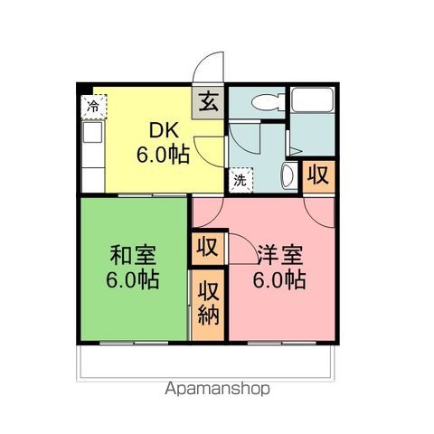 コーポ中村 202号室 間取り