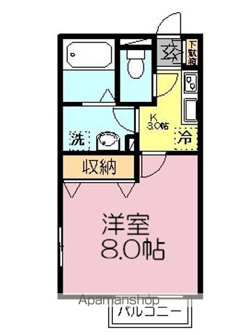 シェルマン 103号室 間取り