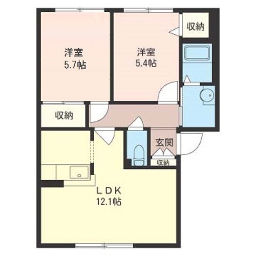 コスモ湘南B 間取り