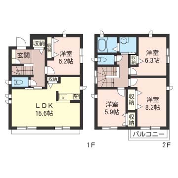 石川４丁目戸建　Ｋ 間取り