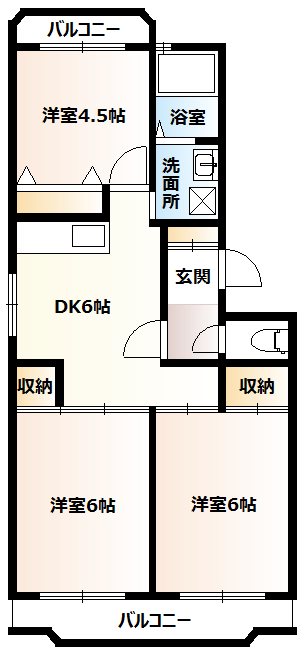 クレールメゾン白根 間取り