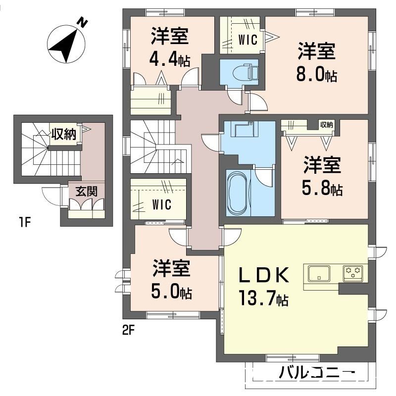 ヴィア　ソーレ 間取り