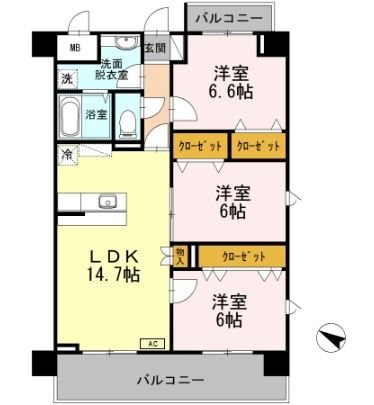 ＰＬＡＺＡ池尻１ 間取り