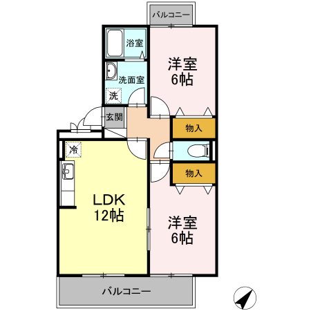 アルファタウン秦野新町　B 間取り