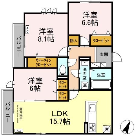 D'Bless湘南辻堂 間取り