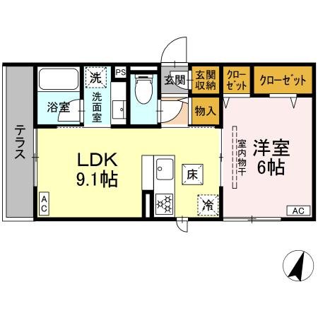 フラクタス東柏ヶ谷 間取り