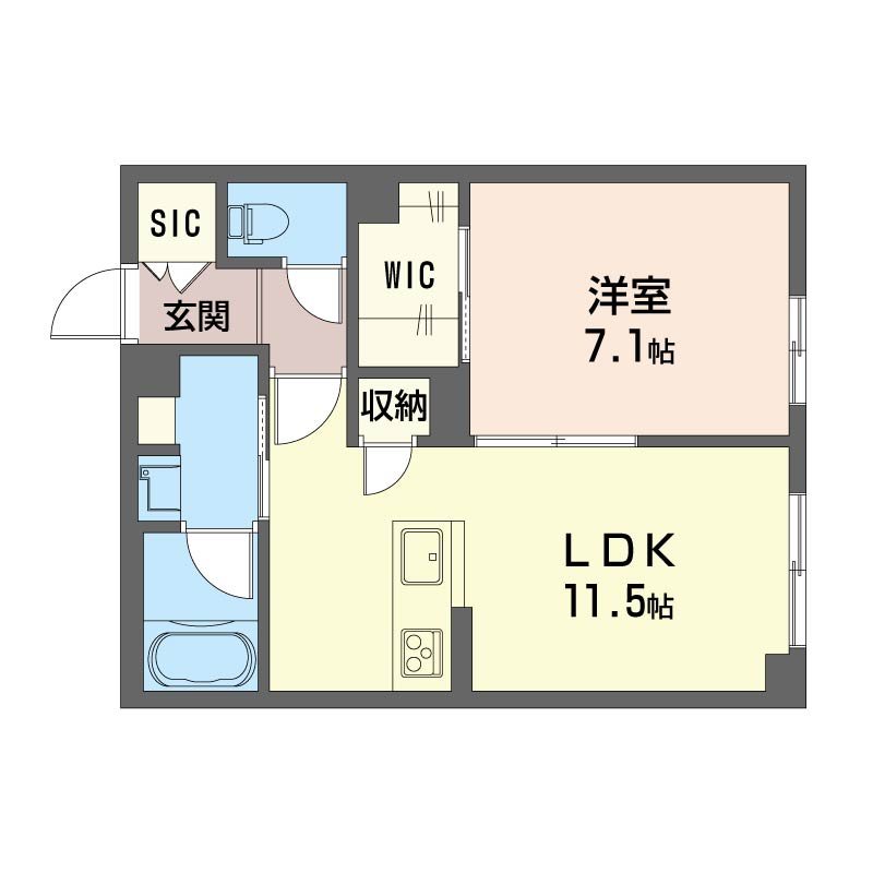 フェリーチェＳＡＭＵＫＡＷＡ 間取り