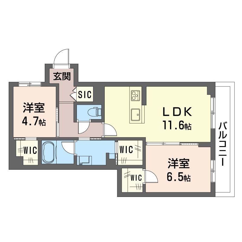 フェリーチェＳＡＭＵＫＡＷＡ 間取り