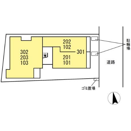 Ｄ－ＲＯＯＭ　Ｇｒａｓｓ　中町 地図（共通）
