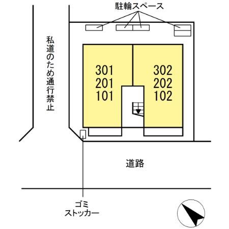 シャトレー町田 地図（共通）