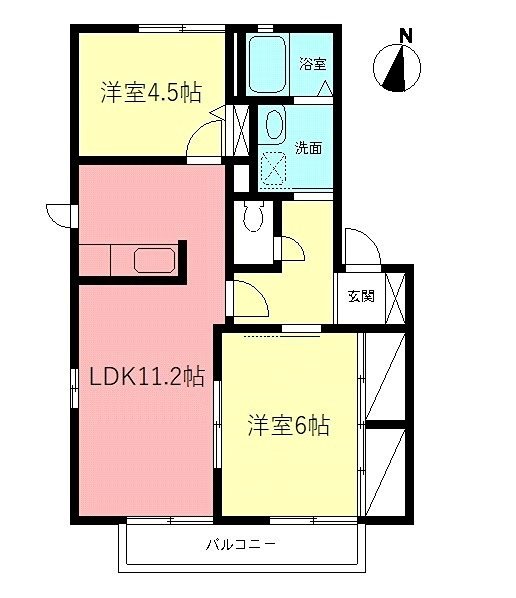 フレア桜ヶ丘B 間取り