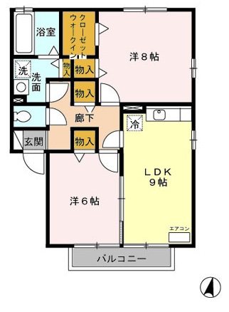 リビングタウン大和南　Ｂ 間取り