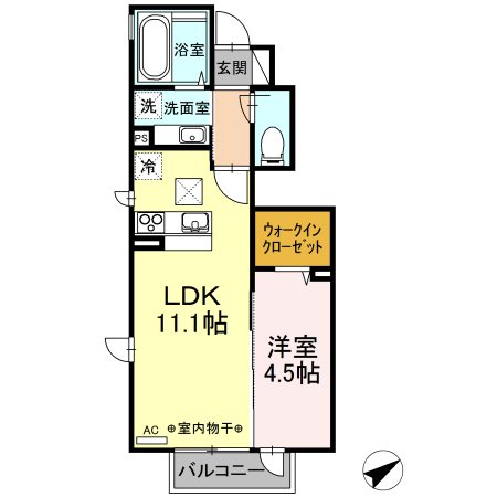 ＧＬＡＤＩＯＬＥ・ＩＳＨＩＩ　A棟  間取り