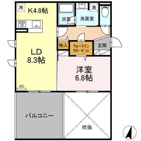 Ｇｒａｃｅ　Ｃｏｕｒｔ　ＹＡＭＡＴＯ　 間取り