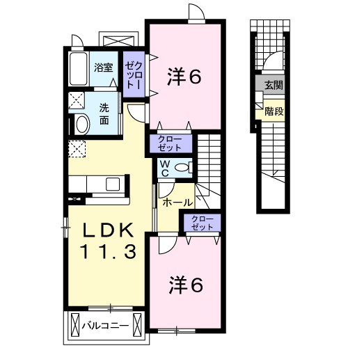 クローヴＣ棟 間取り