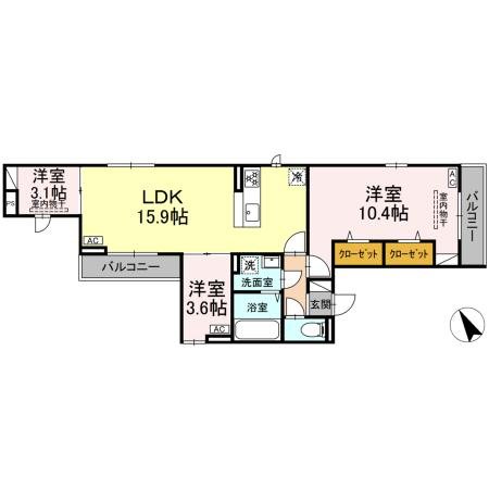 ドムスクレスト森野 間取り