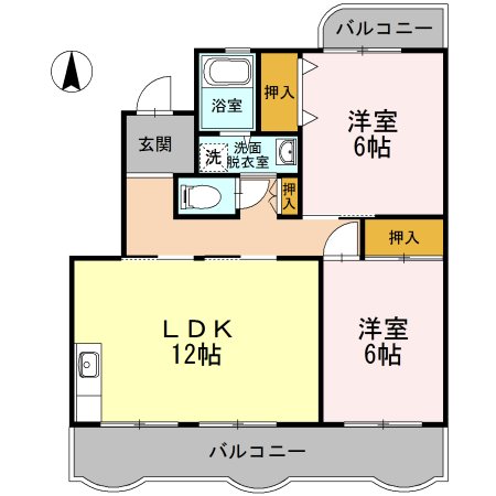 ハビテーションＷＡＤＡⅡ 間取り
