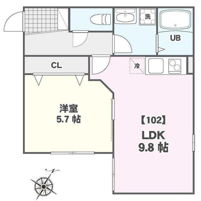 タウンフィールドⅡ－Ｂ 間取り