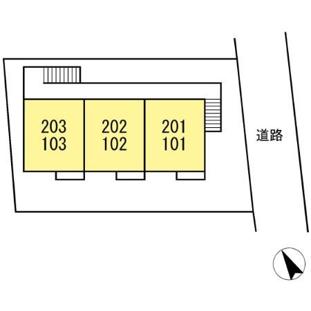 コーポふじⅡ 地図（共通）