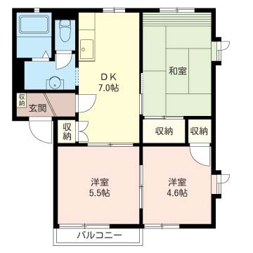 ヒロハウス　Ⅰ 間取り