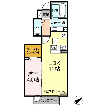 ＧＬＡＤＩＯＬＥ・ＩＳＨＩＩ　A棟  間取り