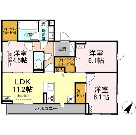 イヴレーア中町 間取り
