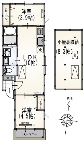 サンライズ成瀬A棟 間取り