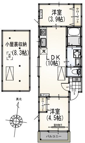 サンライズ成瀬A棟 間取り
